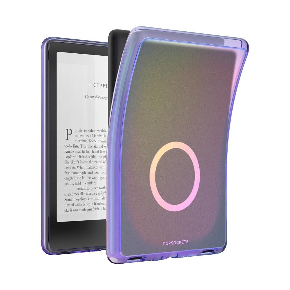 PopSockets Custodia per Kindle Paperwhite 2021 (11a generazione, 6,8 pollici) e Signature Edition - Custodia protettiva sottile con anello compatibile MagSafe MagSafe per MagSafe PopGrip, accessorio
