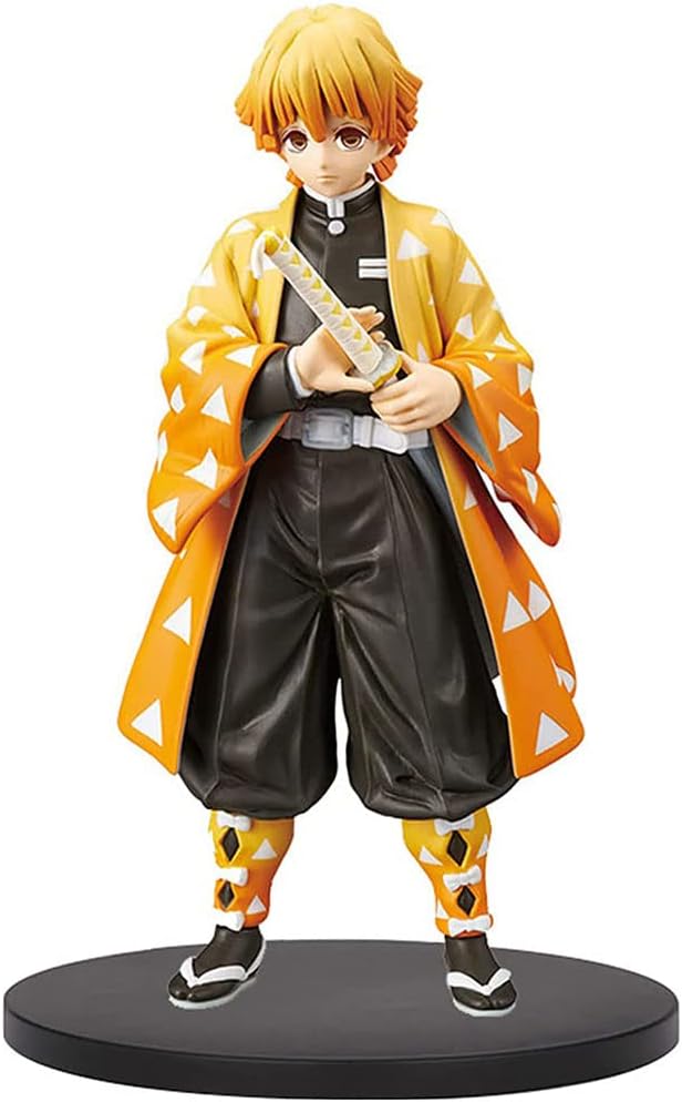 TongyundachengAgatsuma Zenitsu Action Figure 16cm - Anime Figure Model Kimetsu No Yaiba PVC Statue Model Collectibles Home Decoration Ornaments