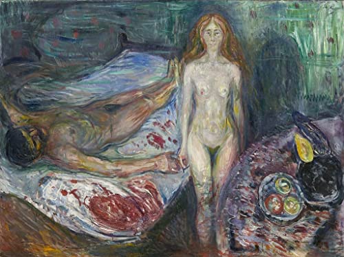 La Mort de Marat Edvard Munch poster peinture abstraite déco chambre 60x90