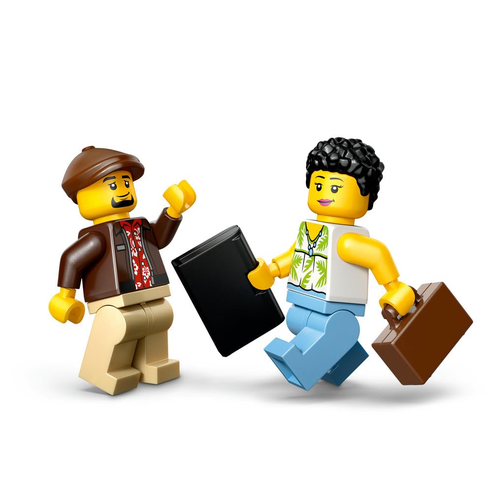 LEGO City Żółta taksówka, samochód do zbudowania i dwie minifigurki, zabawka dla dziecka, pomysł na prezent dla 5-latka, na urodziny dla chłopca i upominek dla dziewczynki, ozdoba na biurko 60487