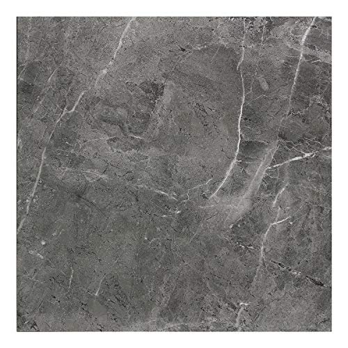 Azulejo de porcelana gris oscuro con venas blancas, suelo versátil para baño, cocina, sala de estar, oficina, restaurante y más, duradero, elegante, fácil de limpiar