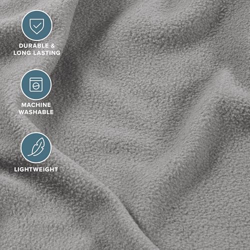 Image of Bare Home Super Soft Fleece Sheet Set (Full, Light Grey)