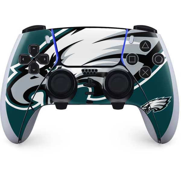 Skinit Decal Gaming Skin Compatible with PS5 DualSense Edge Pro Controller - Officially Licensed NFL Philadelphia Eagles Large Logo Design