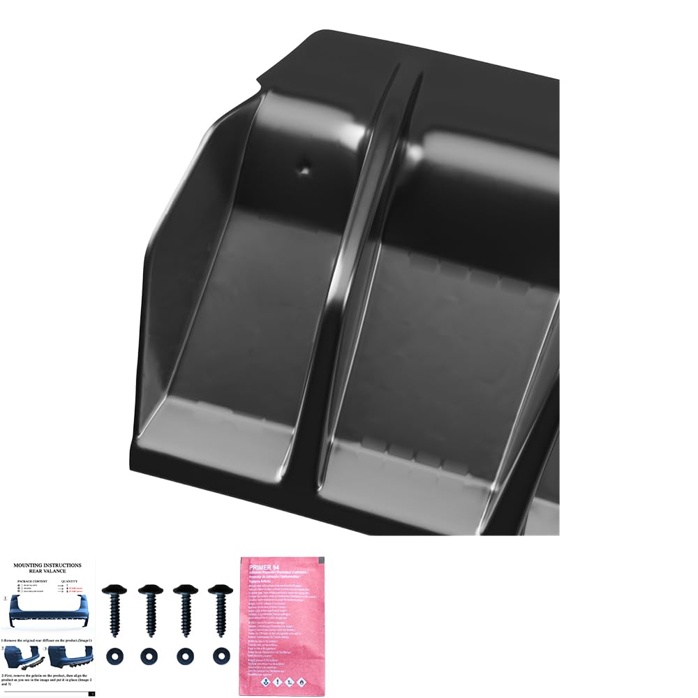 Oneway Jupe de pare-chocs arrière (Diffuseur) compatible avec Cupra Formentor 2020-2024 - Noir brillant