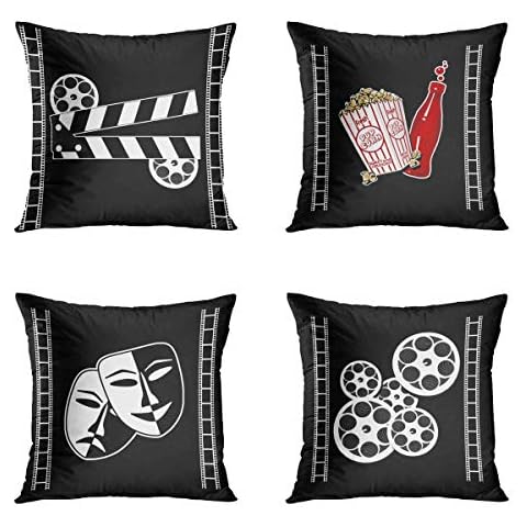 rouihot Juego de 4 fundas de almohada de 16 x 16 pulgadas Cover
