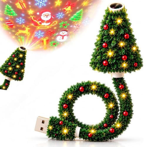 Christmas Projector Light,Plug and Play HD Christmas Projector,USB Powered