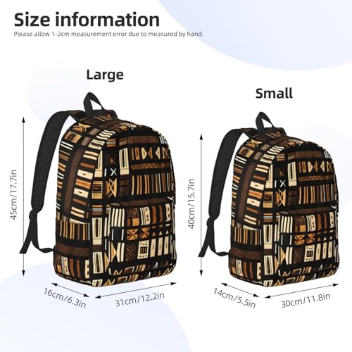 Mochila tribal ligera con compartimento principal negra miniatura 4