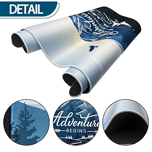Sosolong Gaming Mouse Pad For Men Boys,15.7"* 35.4" Xxl Large Size Desk Pad For Men, Mountain Adventure Desk Pad For Office Accessories, Large Size Desk Decor For Home Work... #TOP4