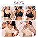 Vertvie Jelly Bras for Women No Underwire Wireless Push Up Bra Full Coverage Bralettes Seamless Comfort Everyday Sports Bra(Grey,Small)