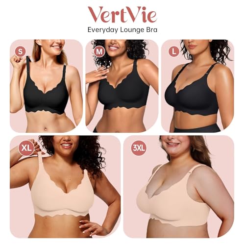 Image of Vertvie Jelly Bras for Women No Underwire Wireless Push Up Bra Full Coverage Bralettes Seamless Comfort Everyday Sports Bra