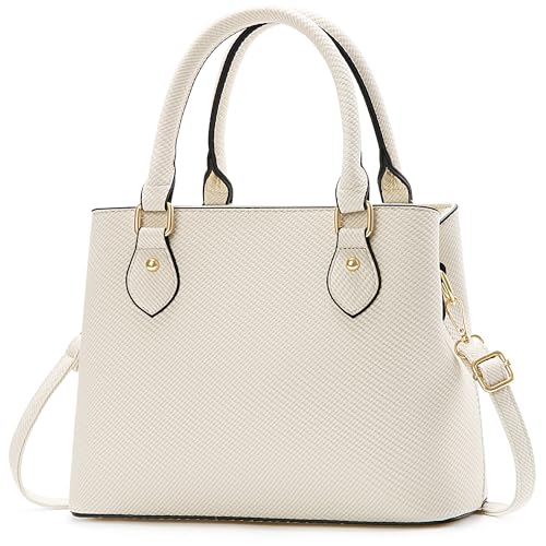 Image of CHICAROUSAL Purses and Handbags for Women Leather Crossbody Bags Women's Tote Shoulder Bag (CC BW Light Grey)