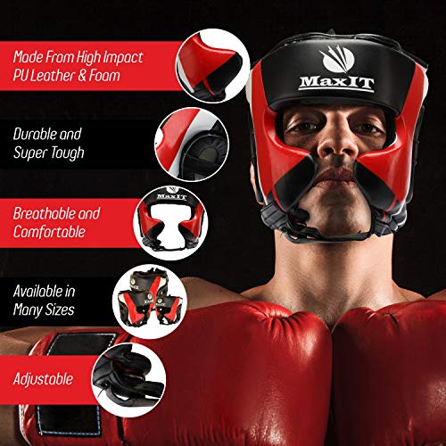 image for MaxIT Headguard for Boxing, MMA, Muay Thai, Karate, Martial Arts | Hea