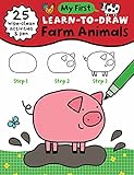My First Learn-To-Draw: Farm Animals: Coloring Book for Toddlers with 25 Wipe Clean Activities and Marker (My First Wipe Clean How-To-Draw)