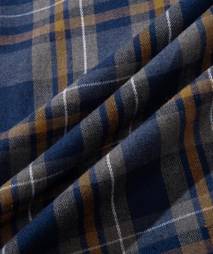 Image of SCODI Mens Flannel Hoodie Shirt Casual Button Down Plaid Long Sleeve Shirts