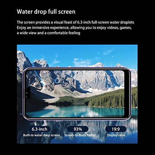 4G Moviles Libres Baratos, Pantalla 6,3 Pulgadas, 32GB/128GB ROM, 4GB RAM, Android 11,4850mAh Batería, Smartphone Bueno Dual SIM, 8MP Face ID, (Violeta)