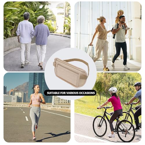 Image of 2 pcs Travel Money Belt, Waist Wallet, Hidden Pouch for Passport, Phone, Keys, Credit Cards, Ideal for Women, Men, Travel, Daily Use, Outdoor, Gym, Running, Biking, Shopping (2 colors)
