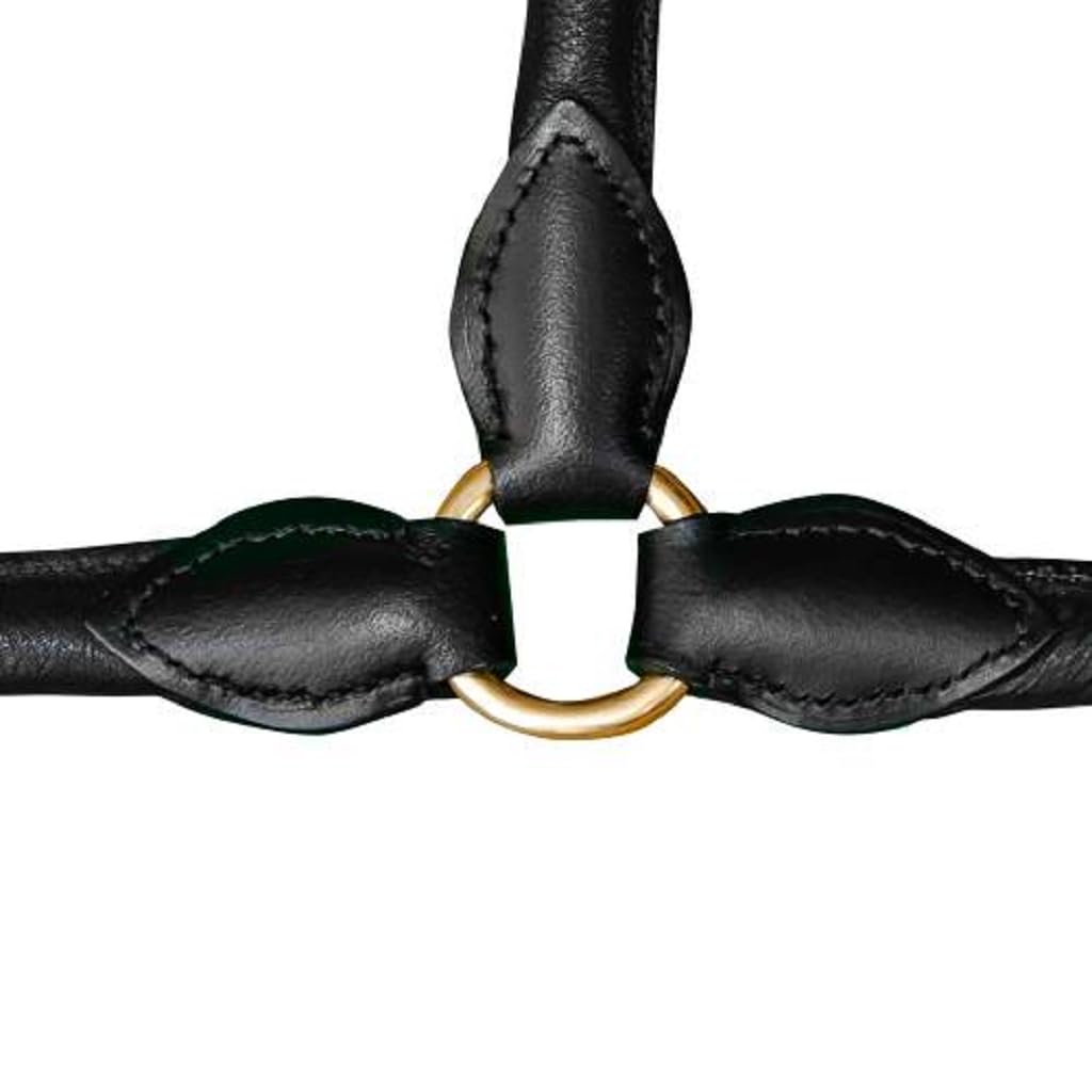 Brama West Big Joe - Cabestro de piel para caballo, color negro
