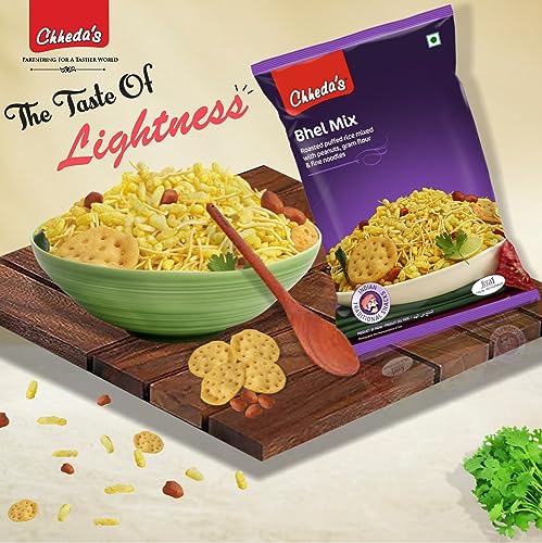 Image of Chheda's Bhel Mix - Roased Puffed Rice, Peanuts, Besan Sev - Sev Kurmura (300g Pack of 3)
