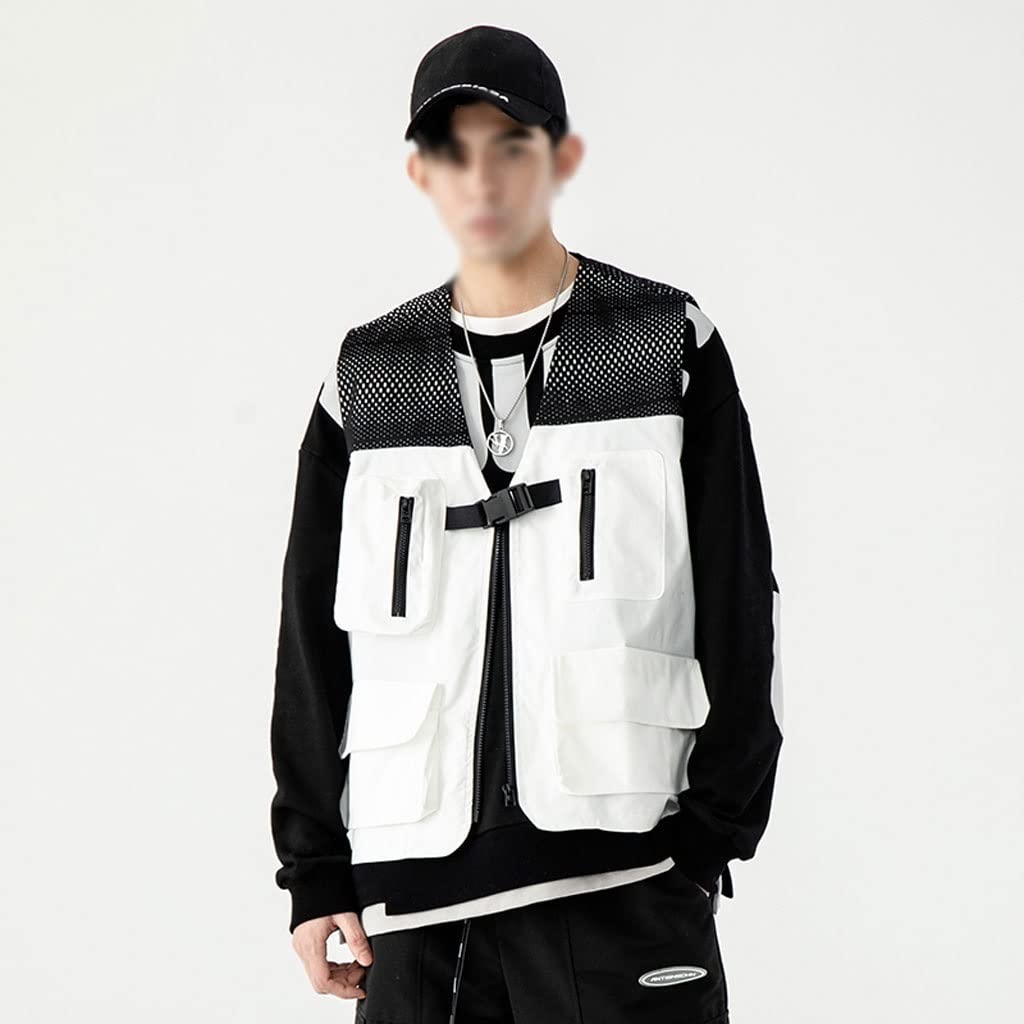 Veste extérieure sans Manches Hommes Multi-Poche Gilet Vest de Plein air Veste de Pêche Camping Voyage Voyage Vêtements de Vêtements Vêtements Léger Respirant randonnée, Voyage, Plage, Loisirs