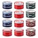 DOITOOL Christmas Cookie Tins Set of 12 Round Nesting Tins, Christmas Tin Gift Box Decorative Christmas Metal Tins with Lids, Holiday Containers Tinplate Gift Boxes for Xmas Holiday Party Supplies