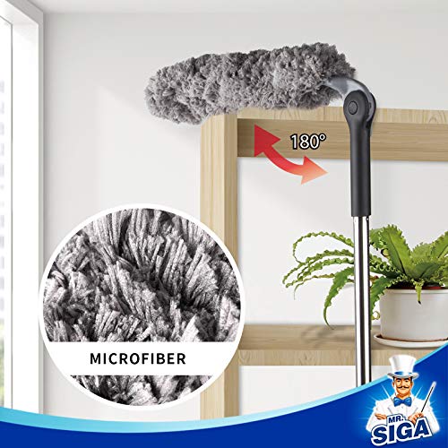 MR.SIGA Lint Free Microfiber Uitschuifbare Stofzak, Roestvrij Stalen Handvat, Wasbare Stofdoek voor Huishoudelijke… - Image 5