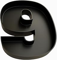 Vista 6 de Bandejas de plástico duro reutilizables y rellenables con letras y números para decoración de fiesta (E, Blanco)