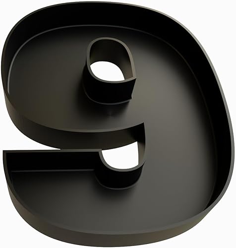 Miniatura 6 de Bandejas de plástico duro reutilizables y rellenables con letras y números para decoración de fiesta (E, Blanco)