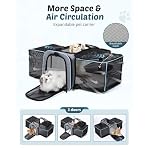 Erweiterbar Transporttasche für Katzen/Hunde, Faltbar Transportbox Katzentasche Hundetasche, 47x29x29cm Katzentransporttasche Tragetasche für Haustiere - Bis 5,5 kg – Bild 2