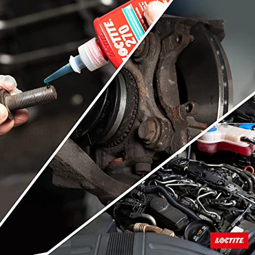 LOCTITE Schraubensicherung 270, Schraubenkleber für die dauerhafte Sicherung von Schrauben, hochfestes Schraubensicherungsmittel für Metallgewinde, Flüssigkleber für z. B. Pumpen & Getriebe, 1x50ml