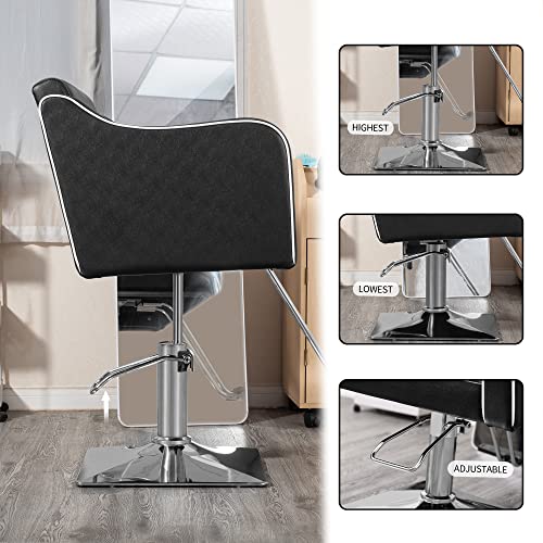 Rbc Classic Styling Salon Chair For Hair Stylist Adjustable Hydraulic Barber Chair With Footrest For Barbershop Home Beauty Salon Furniture #TOP4