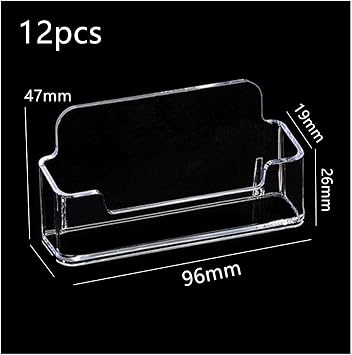 12 Pcs Clear Acrylic Business Card Holder for Table Desk Home and Office