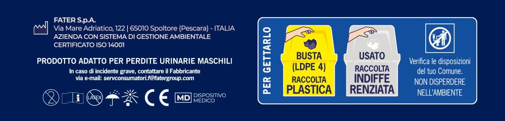 Lines Specialist Assorbenti Maschili Medium Livello 2, Anatomici e con Nucleo Controlla Odori, Protezione e Discrezione, 8 Confezioni da 14 Unità