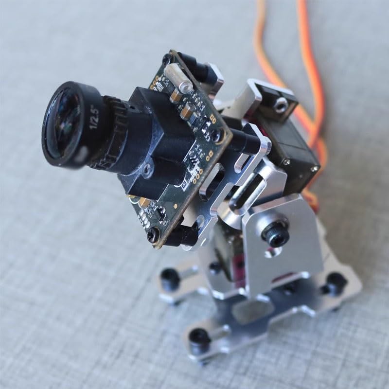 akcesoria do dronów 1 zestaw do zdalnie sterowanej kamery lotniczej uchwyt gimbala z serwomechanizmem 4.8-5V do lokalizatora głowy FPV dwuosiowy uchwyt PTZ do programowalnego robota(With 2pcs servo)