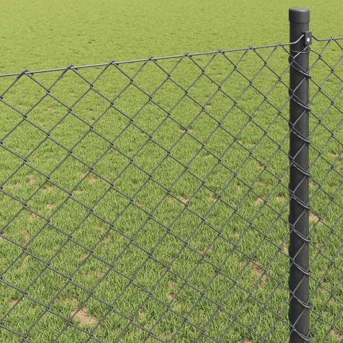 vidaXL Kettenzaun Grau 1,4x10 m Stahl