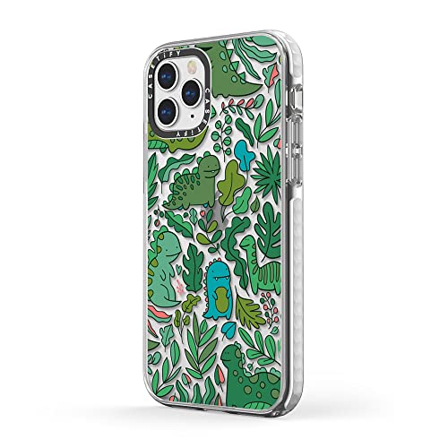 Casetify Impact Case For Iphone 12/12 Pro - Funny Green Dinos. Cute Dinosaurs - Clear Frost #TOP5