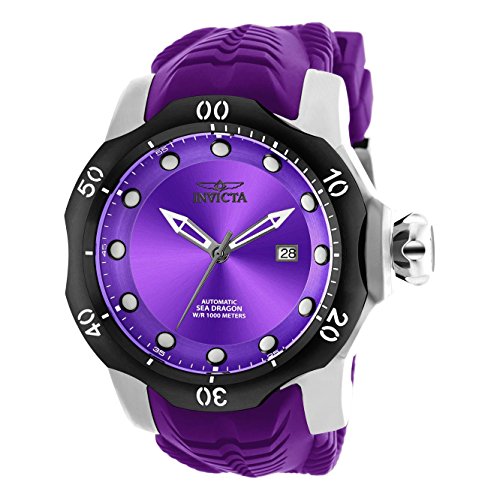 Invicta Men's Venom Purple Silicone Band Steel Case Automatic Analog Watch 19306 Invicta Men's Venom Purple Silicone Band Steel Case Automatic Analog Watch 19306