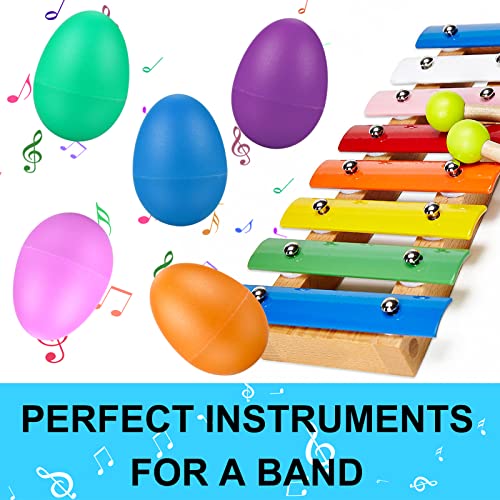 Egg Shakers Musical Instruments for Babies- 20Pcs Musical Maracas Percussion Instrument (10 Colors) Easter Egg Plastic Egg Shakers Kids Toys - Image 5