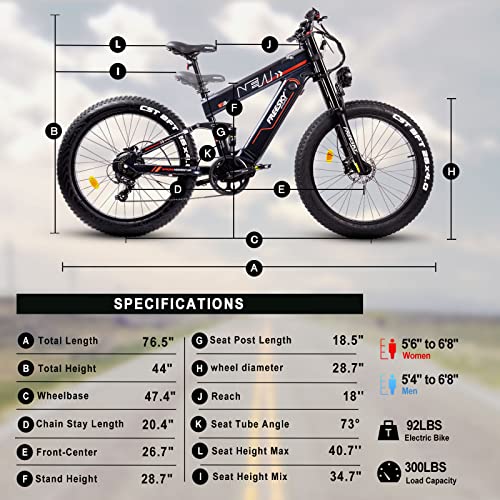 Freesky Electric Bike For Adults, 1000W Bafang Motor Dual Battery 26”Fat Tire Electric Bike, Full Suspension Dual Hydraulic Brakes E Mountain Bike 35Mph Long Range Fast Ebikes #TOP6
