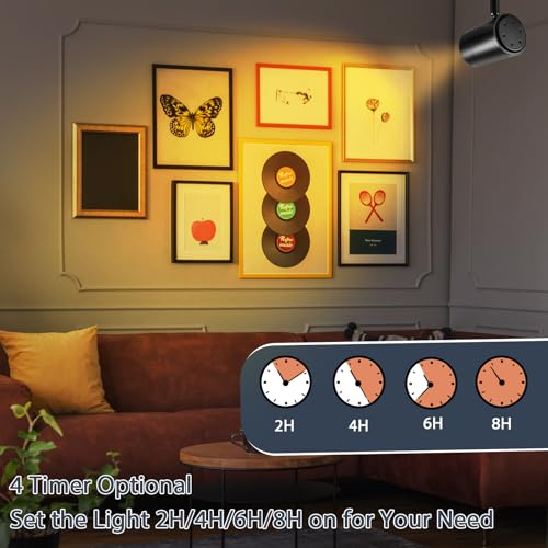 Image of LED Spot Lights 10W Up Lights Indoor With Timer and Remote 2700K-6500K Stepless Adjustable Uplighting Spotlight 120V Dimmable Floor Light for Plant and Artwork (2 Pack)