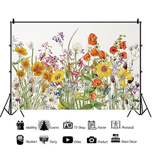 Laeacco fondo floral acuarela 7x5ft miniatura 2