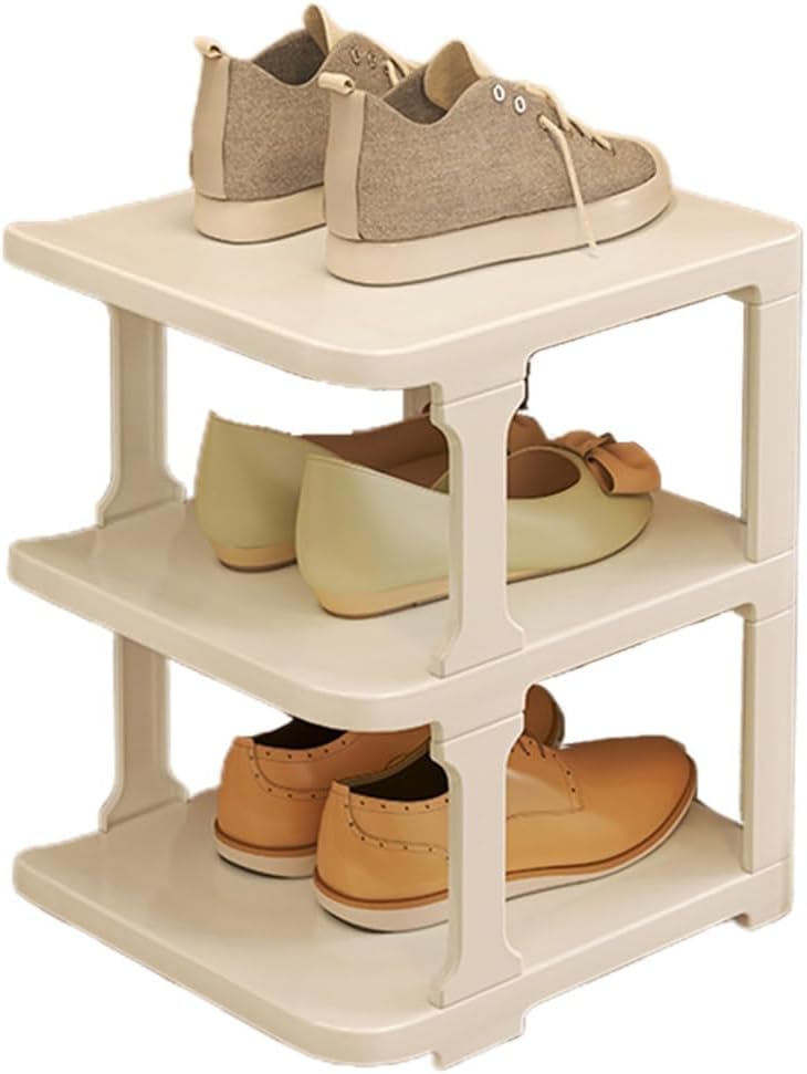 Entryway Hallway Storage Shoe Cabinet，Shoe Slots,2-9 Tier Shoe Rack, Space Saving Tall Shoes Organizer, Narrow Shoe Rack Stackable Cubby Storage for entryway,Closet,Cabinet,Bedroom,Garage,wa