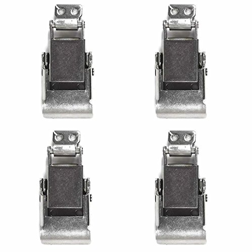 TCH Hardware 4 Pack Heavy Duty Stainless Steel Spring Loaded Toggle Draw Latch & Strike