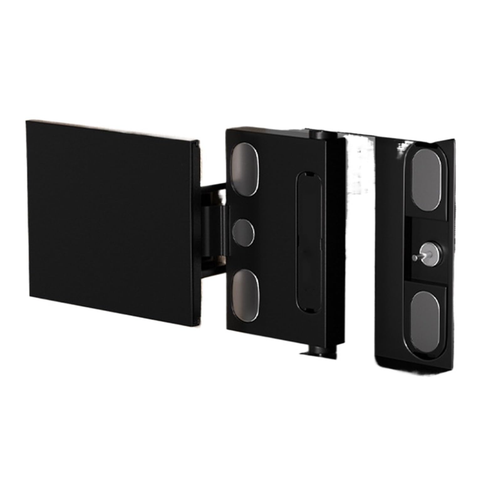 1Set Three-Dimensional Adjustable Invisible Hinge Hidden Door Hinge(Black)