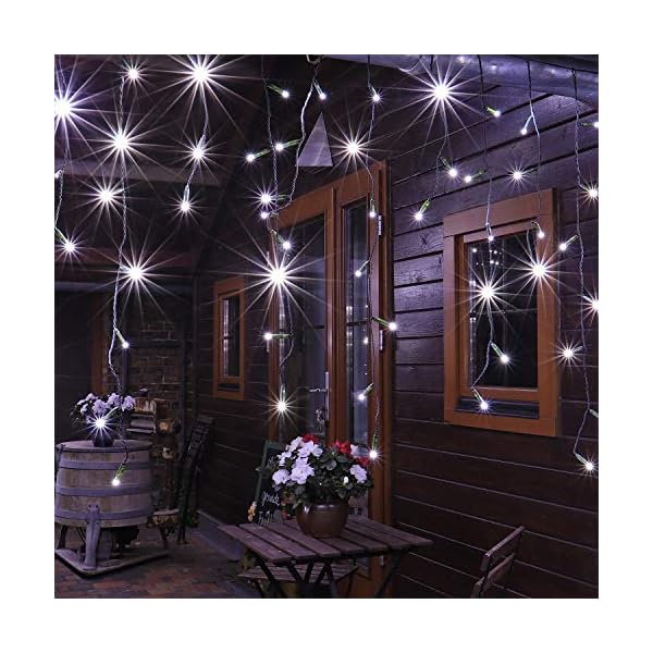 CLGarden LED Eisregen Premium Lichterkette ERN400 kaltweiß Weihnachtsbeleuchtung außen Haus 5 Jahre Garantie kein Rost… – Bild 5