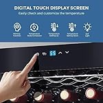 AAOBOSI Wine Fridge, 17 Inch 28 Bottle Capacity Beverage Cooler, Glass Door, 46-66 Adjustable Temp, Free Standing Wine Refrigerator for Bar, Home, Condo - Image 6