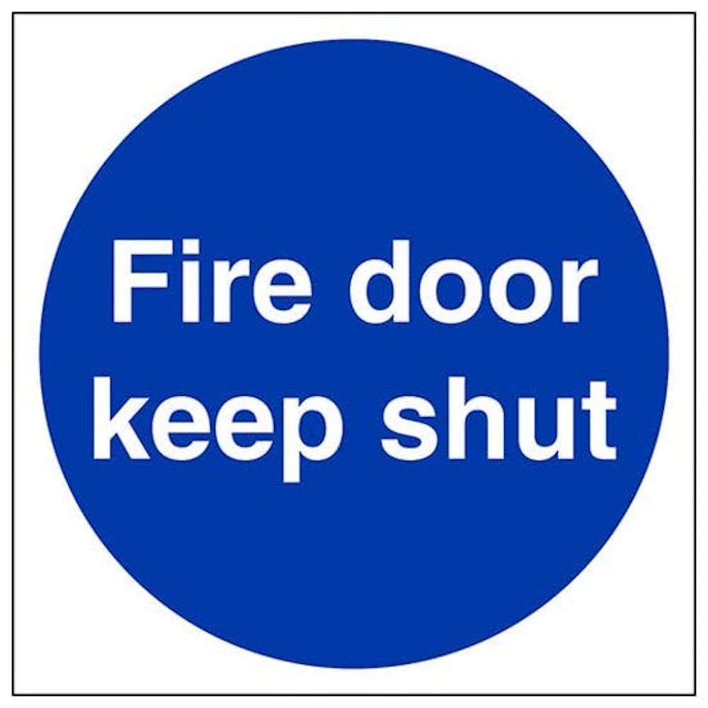 V Safety Eco Friendly Fire Door & Mandatory- Fire Door Keep Shut - 100 X 100mm