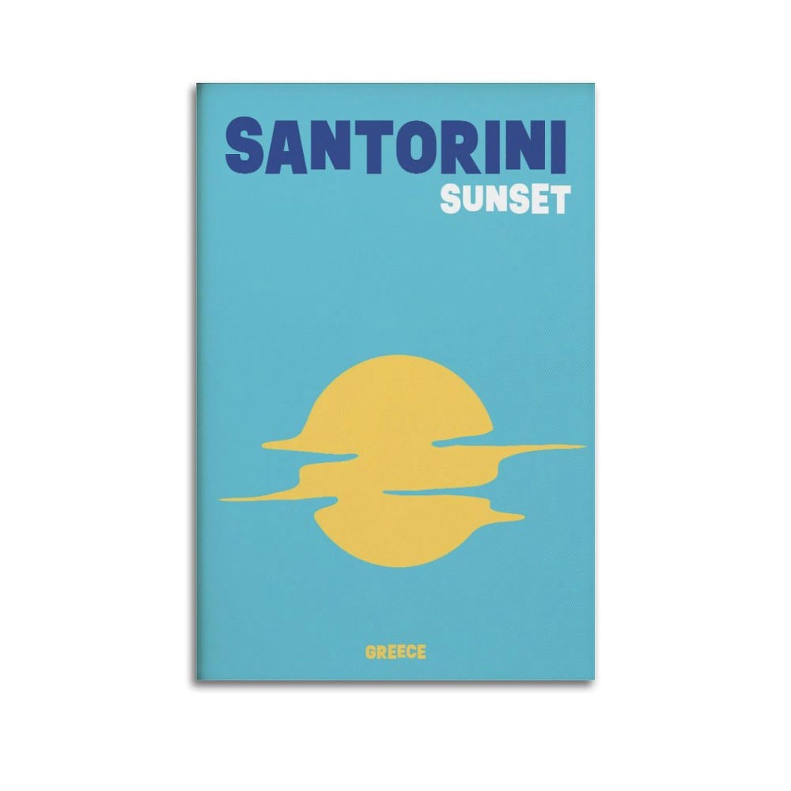 xiaoxiaoshen Santorini Sunset Greece Travel Canvas Poster Wall Art Prints Room Aesthetic Murals Bedroom And Living Decorations 20x30inch(50x75cm)