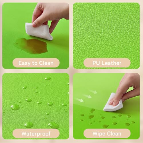 Image of Waterproof Baby Play Mat for Floor Memory Foam 50 * 50 Cushion Playpen Playmat Tummy Time Crawling Mat Nursery Rug Thick Pad Create Soft & Safe Area for Infants,Toddler,Kids,Green