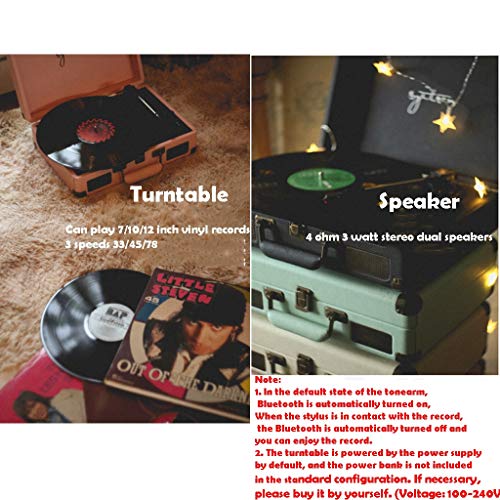 Tourne-Disque 3 Vitesses avec Haut-parleurs Tourne-Disque Vinyle Portable avec Sortie Audio RCA et entrée Audio AUX… - Les Beatles, Paul McCartney, John Lennon, RIngo Starr, George Harrison Tourne-Disque 3 Vitesses avec Haut-parleurs Tourne-Disque Vinyle Portable avec Sortie Audio RCA et entrée Audio AUX… – Image 5