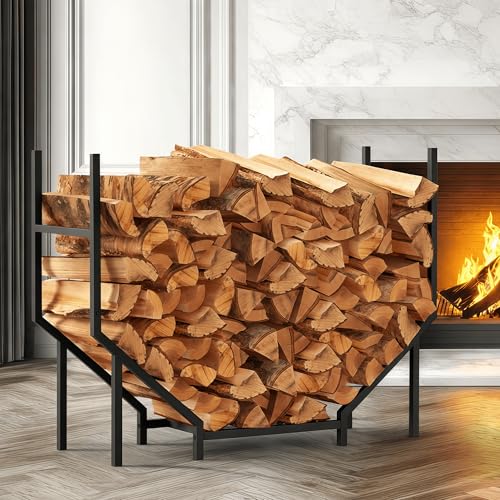 CADUKE Range-bûches d'extérieur robuste 1 m - Rangement pour bois de chauffage en intérieur -...